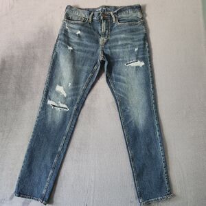 Old Navy Jeans Mens Size 33x32 Slim Blue Built-In Flex Jeans Denim Tapered Leg